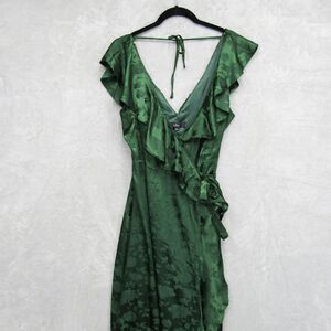 Lulu's Green Floral Maxi Dress